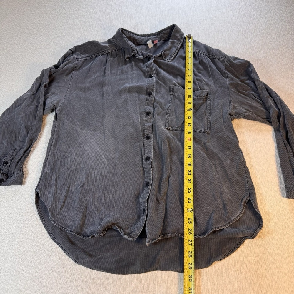PILCRO ANTHROPOLOGIE The Bo Boyfriend‎ Buttondown Shirt in Gray Size XL - Picture 5 of 9